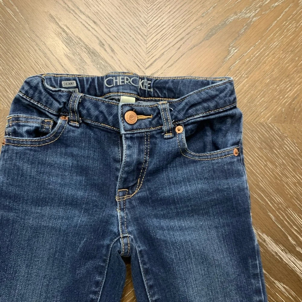 Cherokee skinny dark denim adjustable waist jeans Size 7